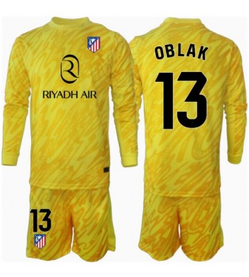 Atletico Madrid Jan Oblak #13 Brankář Alternativní dres komplet pro Děti 2024-25 Dlouhým Rukávem (+ Krátké kalhoty)